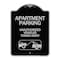 Signmission Apartment Parking Unauthorized Vehicles Towed Away Heavy-Gauge Alum Sign, 24" x 18", BS-1824-24340 A-DES-BS-1824-24340 - alternate 1